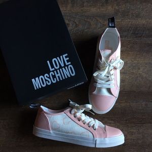 New Moschino Heart Pink Sneakers